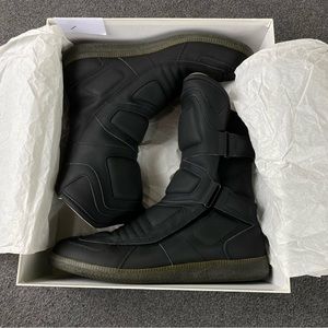 Maison Martin Margiela Speed Bike Leather Sneakers Black Boots Men’s Size EU 43